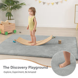 HulooSleep® Narrow-edge Baby Play Mat (Light Gery)