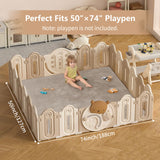 HulooSleep® Narrow-edge Baby Play Mat (Beige)