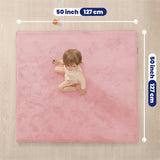 HulooSleep® 50"×50"Narrow-edge Baby Play Mat Thicker Memory Foam Mat