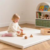 1.3" Thick Baby Play Mat, 50" x 50" — Padded,Waterproof Floor Cushion & Playpen Mat with Vegan Leather Cover