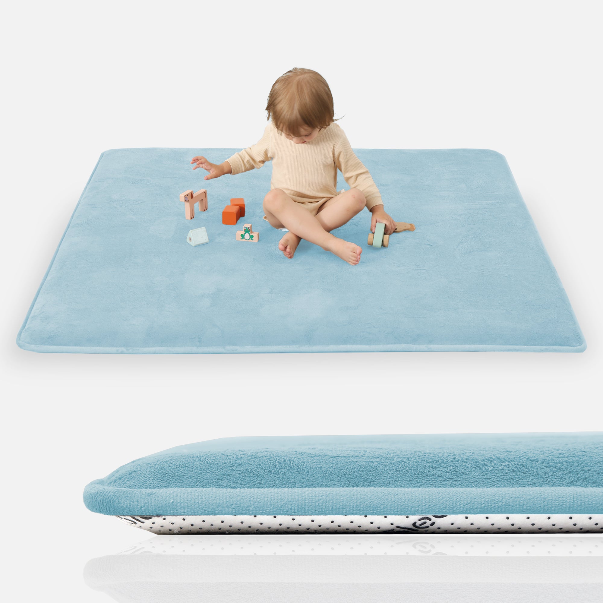 HulooSleep® 50"×50"Baby Play Mat Thicker Memory Foam Mat