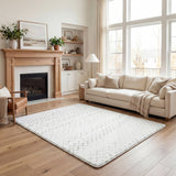 Elasti-Foam™ Nomad Diamond Shag Mat - Sand/Charcoal