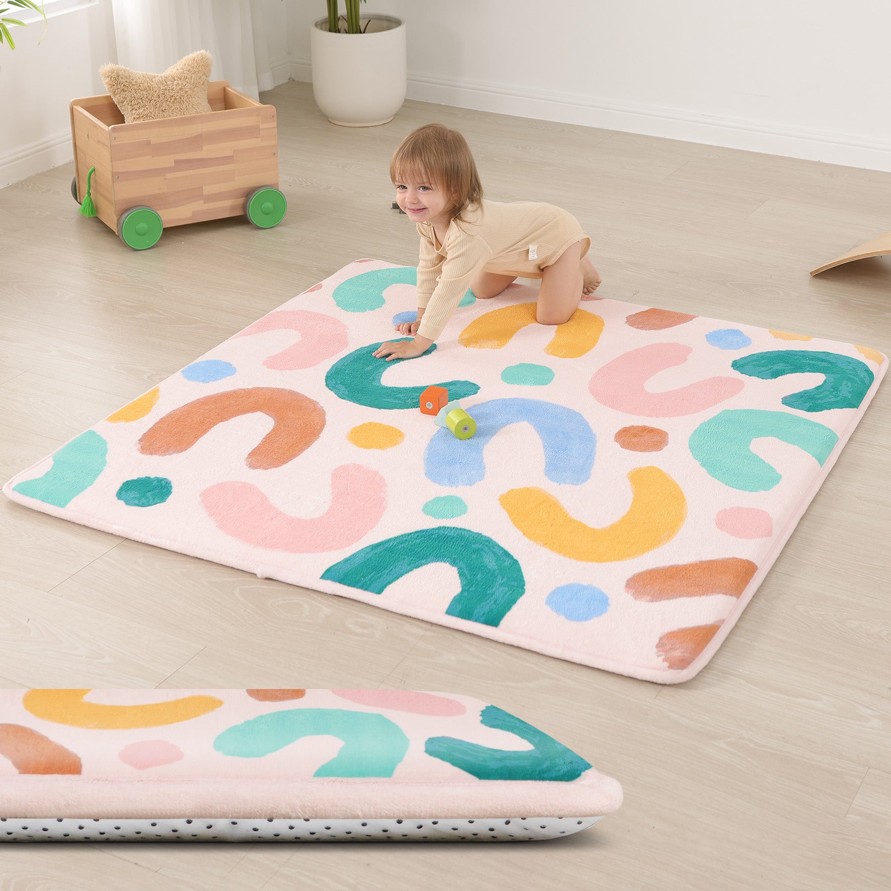 1.3" Thick Various Pattern baby play mat foam 50"x50" Cushioned Playpen Mat