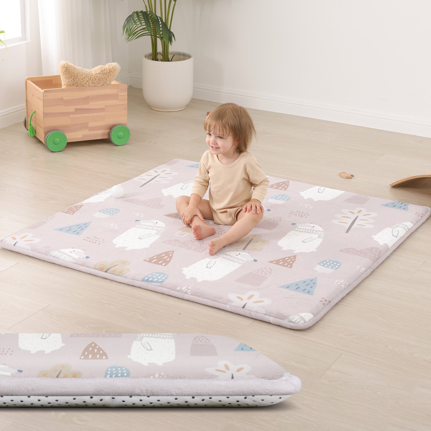 1.3" Thick Various Pattern baby play mat foam 50"x50" Cushioned Playpen Mat