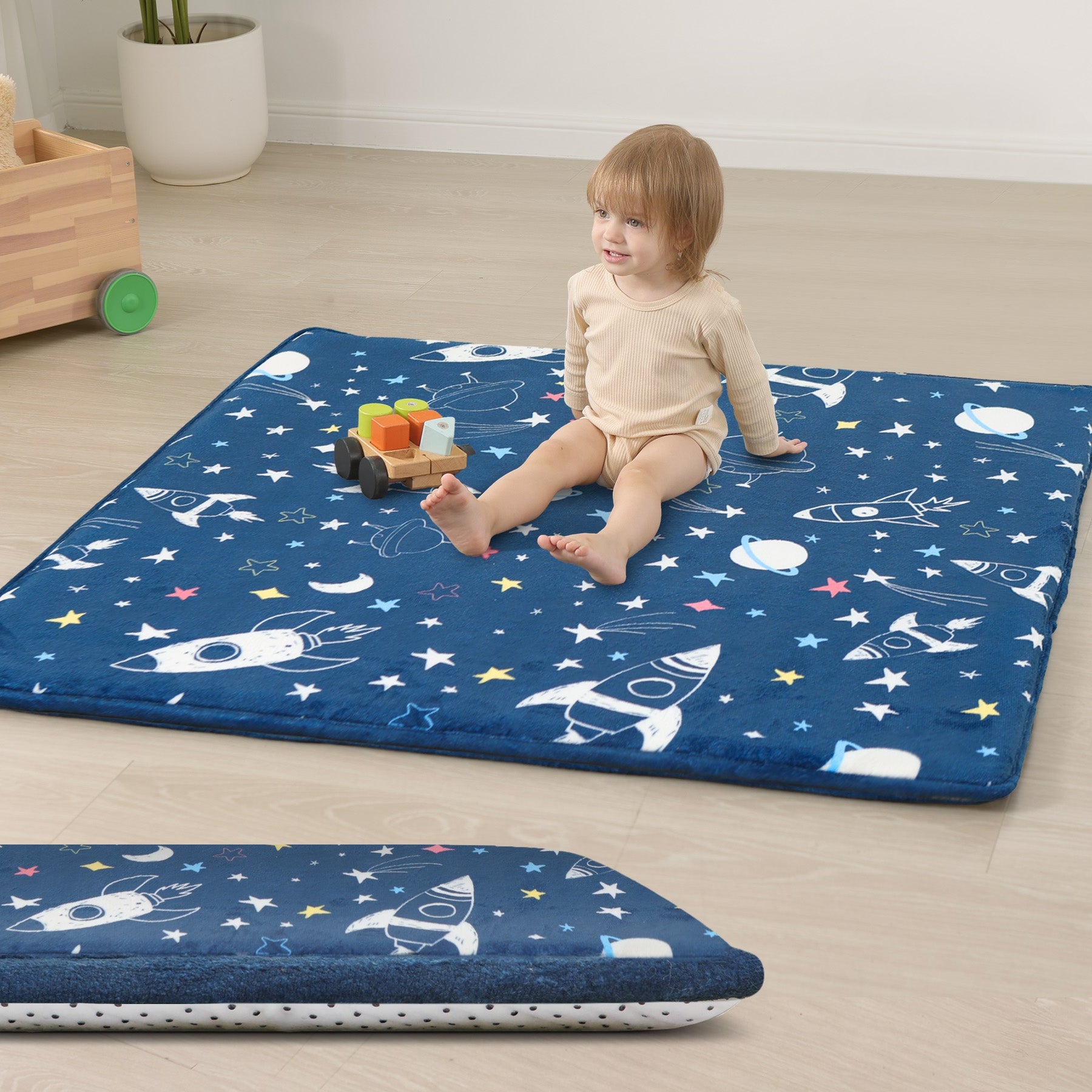1.3" Thick Various Pattern baby play mat foam 50"x50" Cushioned Playpen Mat