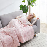 HulooSleep® 15lb-20lb Breathable Soft Double Layer Weighted Blanket for Adults