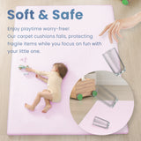 HulooSleep® 1.3" Thick Memory Foam Cooling Floor Tummy Time Mat for Summer