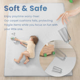 HulooSleep® 1.3" Thick Memory Foam Cooling Floor Tummy Time Mat for Summer