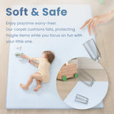 HulooSleep® 1.3" Thick Memory Foam Cooling Floor Tummy Time Mat for Summer