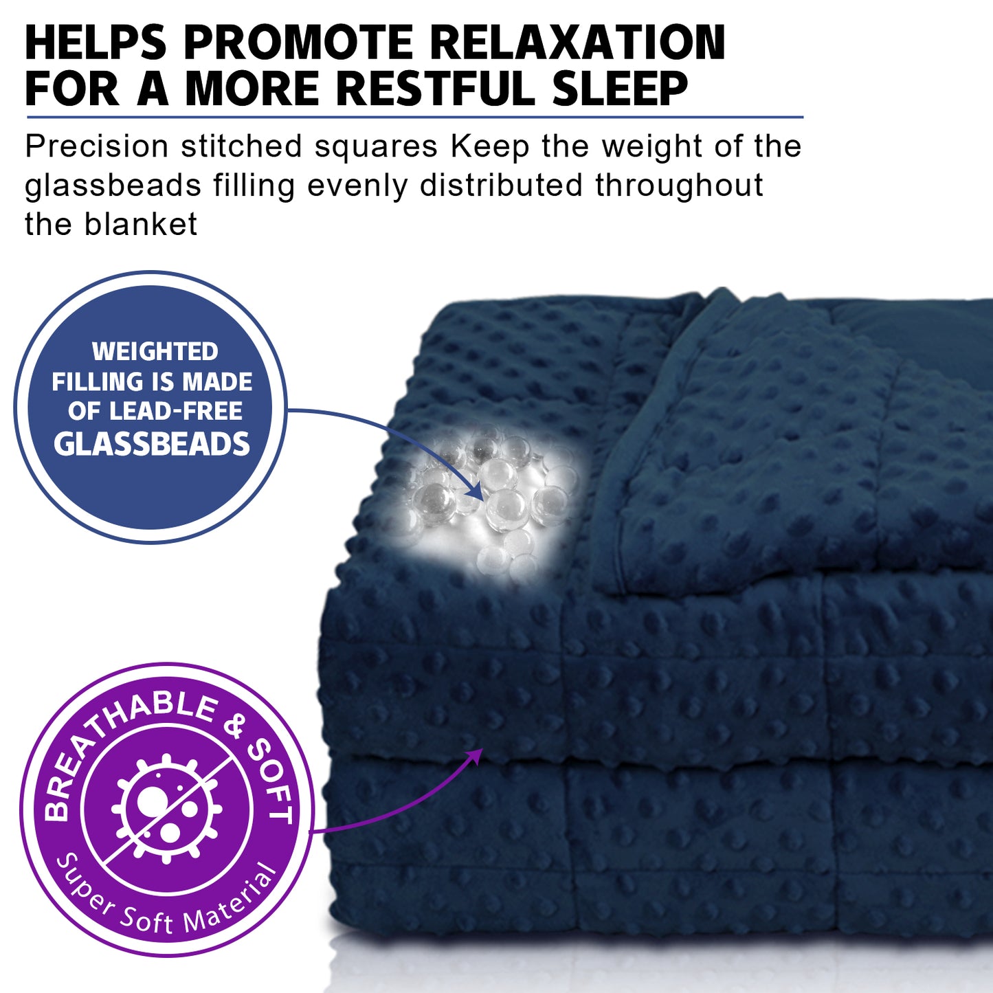 5lb-20lb double weighted blanket breathable and soft