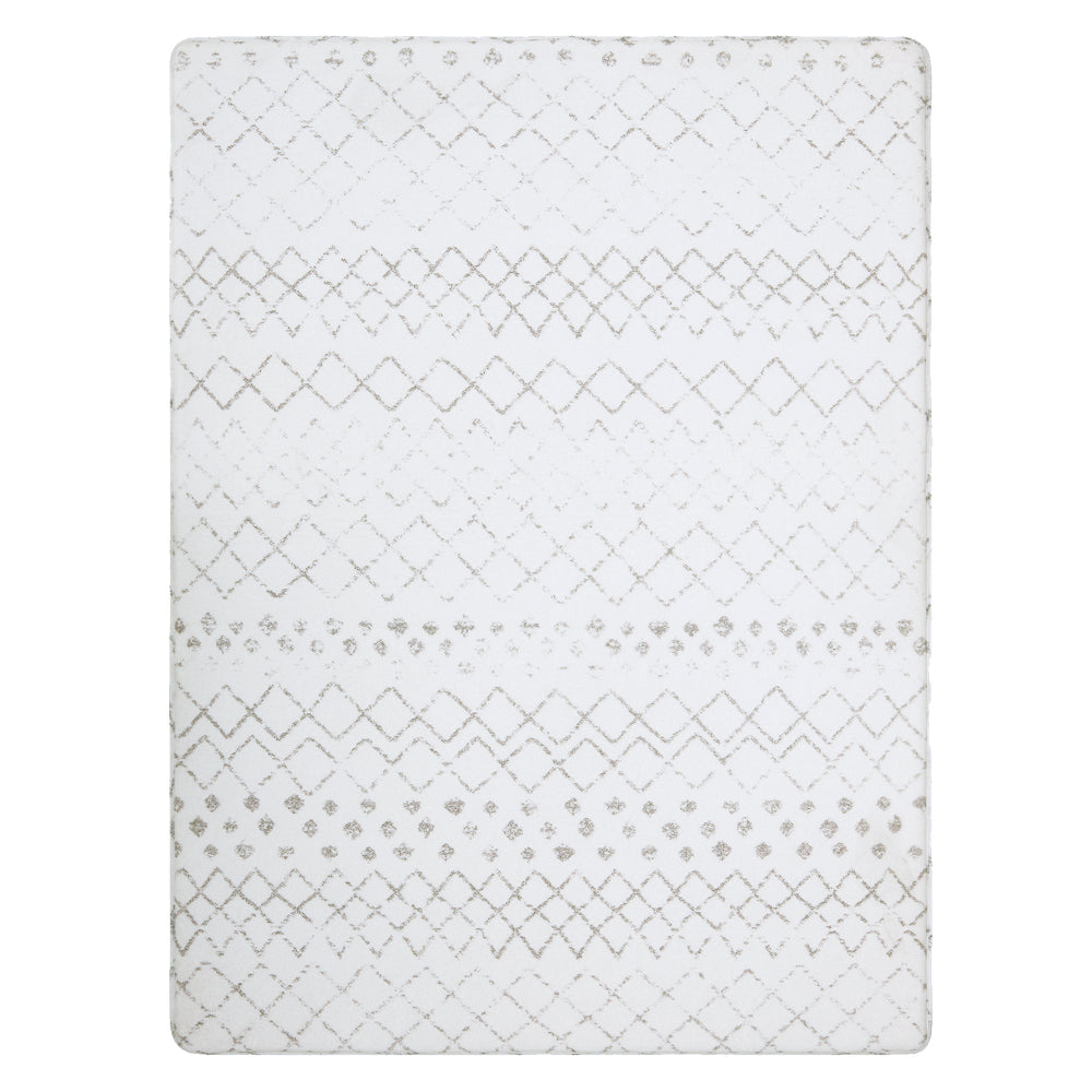 Huloosleep® Elasti-Foam nomad diamond shag mat sand charcoal baby play mat 79x59