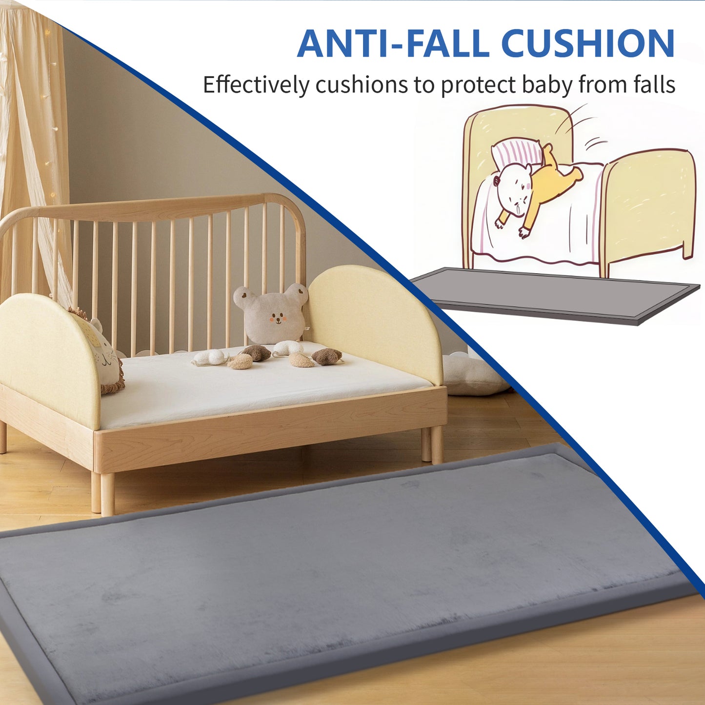 1.3 Inch Thick Baby and Toddler Play Mat Anti-Fall Anti-Slip Seat Waterproof Soft Pad
