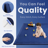 HulooSleep®  Wide-edge Baby Play Mat (Blue)