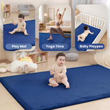 HulooSleep®  Wide-edge Baby Play Mat (Blue)