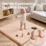 1.3" Thick Baby Play Mat, 50" x 50" — Padded,Waterproof Floor Cushion & Playpen Mat with Vegan Leather Cover