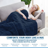HulooSleep® 15lb-20lb Breathable Soft Double Layer Weighted Blanket for Adults
