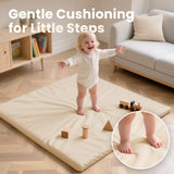 1.3" Thick Baby Play Mat, 50" x 50" — Padded,Waterproof Floor Cushion & Playpen Mat with Vegan Leather Cover