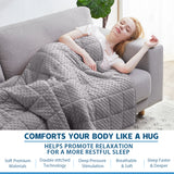HulooSleep® 15lb-20lb Breathable Soft Double Layer Weighted Blanket for Adults