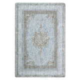 Elasti-Foam™ Serenity Floral Bordered Mat - Mist Blue