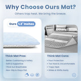HulooSleep® 1.3" Thick Memory Foam Cooling Floor Tummy Time Mat for Summer