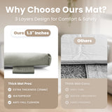 1.3" Thick Baby Play Mat, 50" x 50" — Padded,Waterproof Floor Cushion & Playpen Mat with Vegan Leather Cover