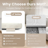 1.3" Thick Baby Play Mat, 50" x 50" — Padded,Waterproof Floor Cushion & Playpen Mat with Vegan Leather Cover