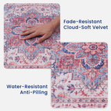 Elasti-Foam™ Heritage Medallion mat in Vintage Crimson/Blue