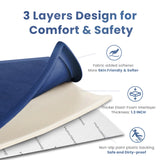 HulooSleep®  Wide-edge Baby Play Mat (Blue)