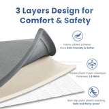 HulooSleep®  Wide-edge Baby Play Mat (Grey)