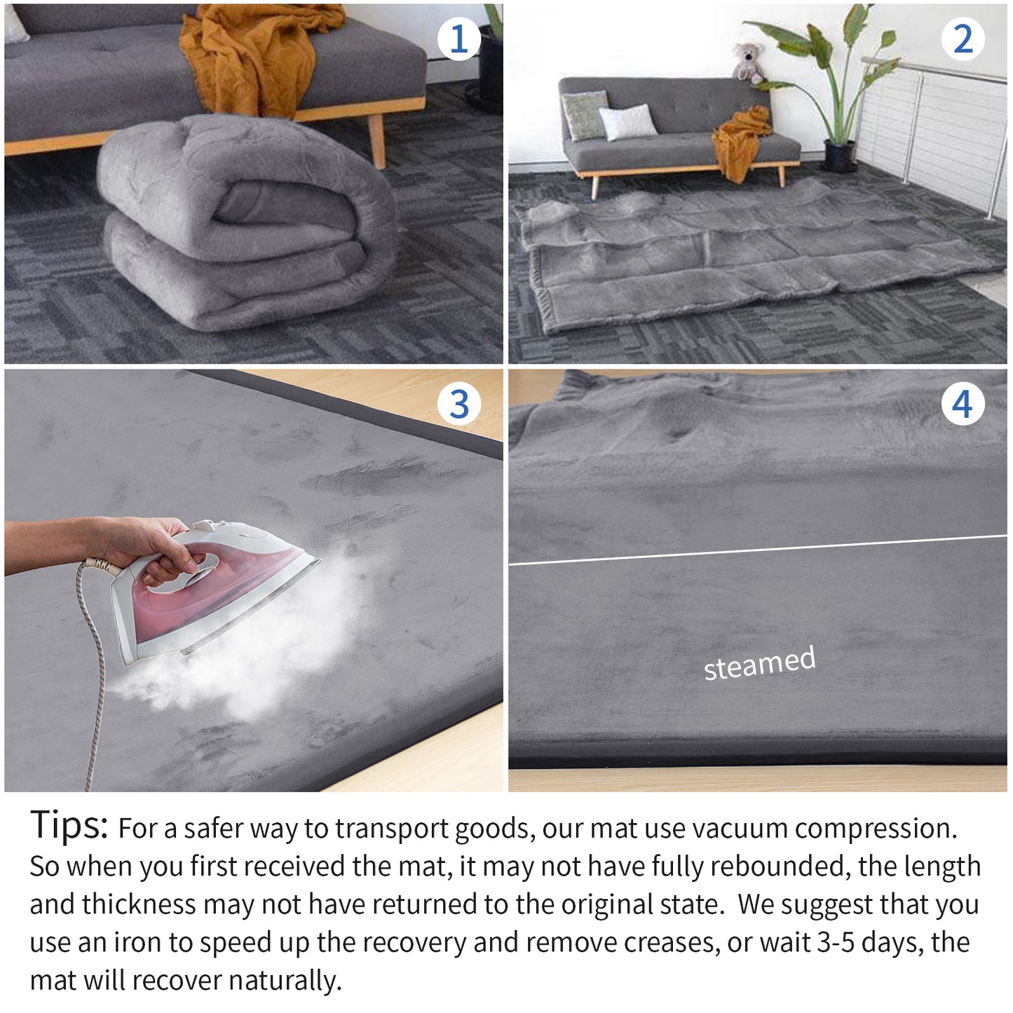 1.3 Inch Thick Baby and Toddler Play Mat Anti-Fall Anti-Slip Seat Waterproof Soft Pad