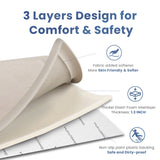 HulooSleep®  Wide-edge Baby Play Mat (Beige)