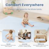 HulooSleep® 1.3" Thick Memory Foam Cooling Floor Tummy Time Mat for Summer