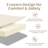 1.3" Thick Baby Play Mat, 50" x 50" — Padded,Waterproof Floor Cushion & Playpen Mat with Vegan Leather Cover