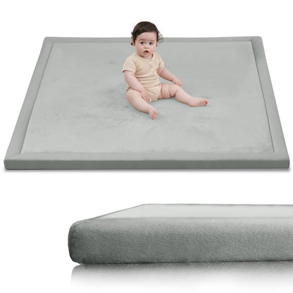 1.3 inch thick baby play mat waterproof non-slip soft coral fleece