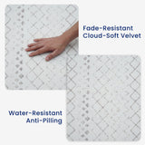 Elasti-Foam™ Nomad Diamond Shag Mat - Sand/Charcoal