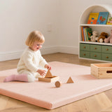 1.3" Thick Baby Play Mat, 50" x 50" — Padded,Waterproof Floor Cushion & Playpen Mat with Vegan Leather Cover
