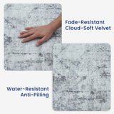 Elasti-Foam™ Element Abstract Marble Mat - Cloud Grey