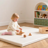 1.3" Thick Baby Play Mat, 50" x 50" — Padded,Waterproof Floor Cushion & Playpen Mat with Vegan Leather Cover
