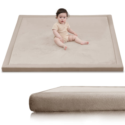 1.3 inch thick baby play mat waterproof non-slip soft coral fleece