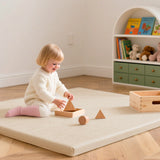 1.3" Thick Baby Play Mat, 50" x 50" — Padded,Waterproof Floor Cushion & Playpen Mat with Vegan Leather Cover