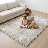 Elasti-Foam™ Heritage Medallion Mat - Elara-Grey/Brown