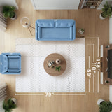 Elasti-Foam™ Nomad Diamond Shag Mat - Sand/Charcoal