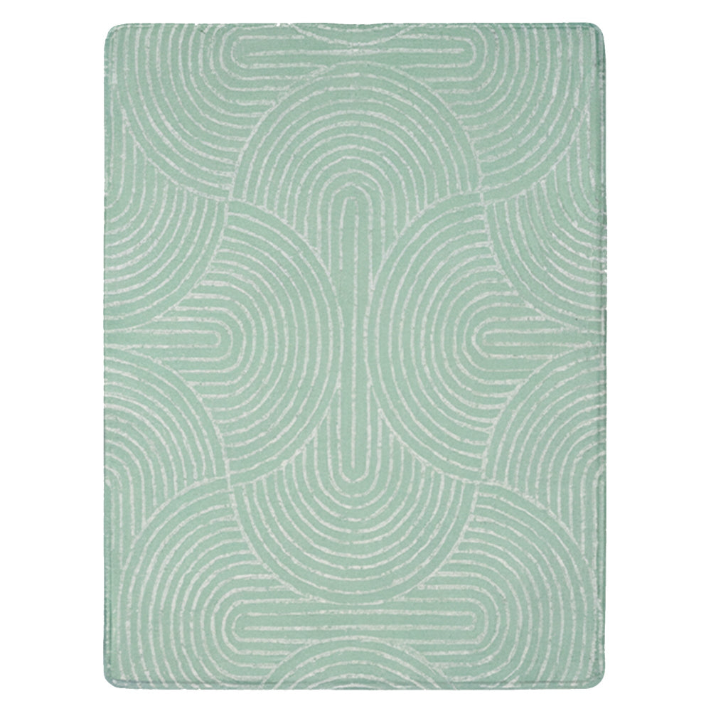 Huloosleep® Elasti-Foam luna arch geometric mat sage ivory baby play mat 79x59