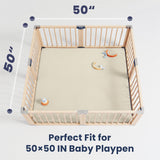 HulooSleep® 50"×50"Playpen Mat Thicker Baby Floor Play Mat for Playpen