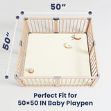 HulooSleep® 50"×50"Playpen Mat Thicker Baby Floor Play Mat for Playpen