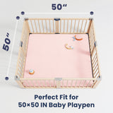 HulooSleep® 50"×50"Playpen Mat Thicker Baby Floor Play Mat for Playpen