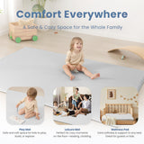 HulooSleep® 1.3" Thick Memory Foam Cooling Floor Tummy Time Mat for Summer
