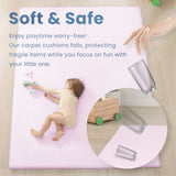 HulooSleep® 1.3" Thick Memory Foam Cooling Floor Tummy Time Mat for Summer