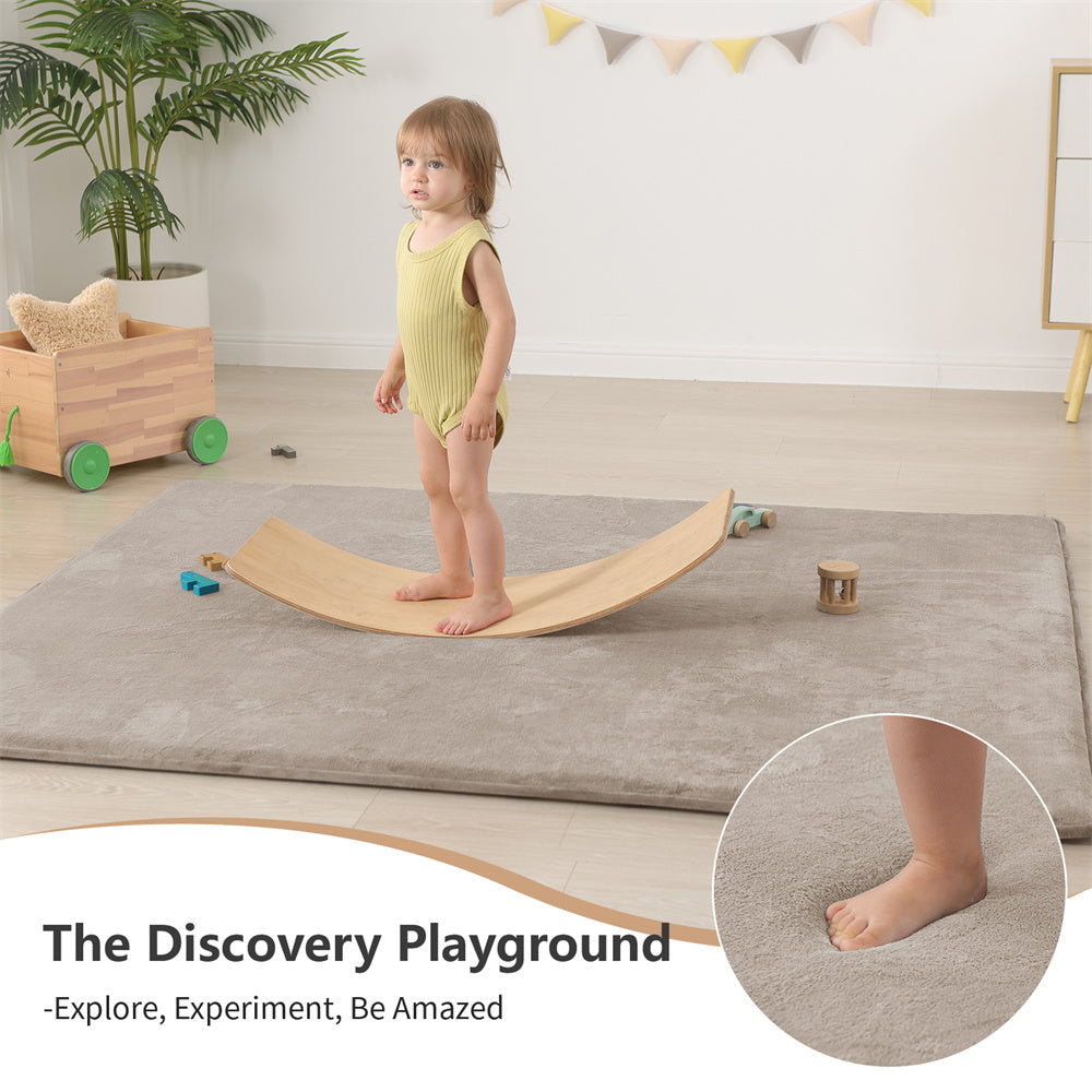 HulooSleep® Narrow-edge Baby Play Mat (Beige) - Huloosleep