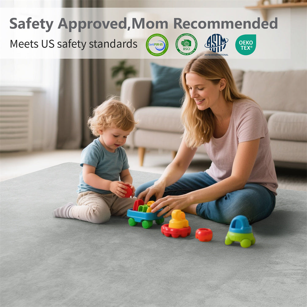 HulooSleep® Narrow-edge Baby Play Mat Thicker Memory Foam Mat - Huloosleep